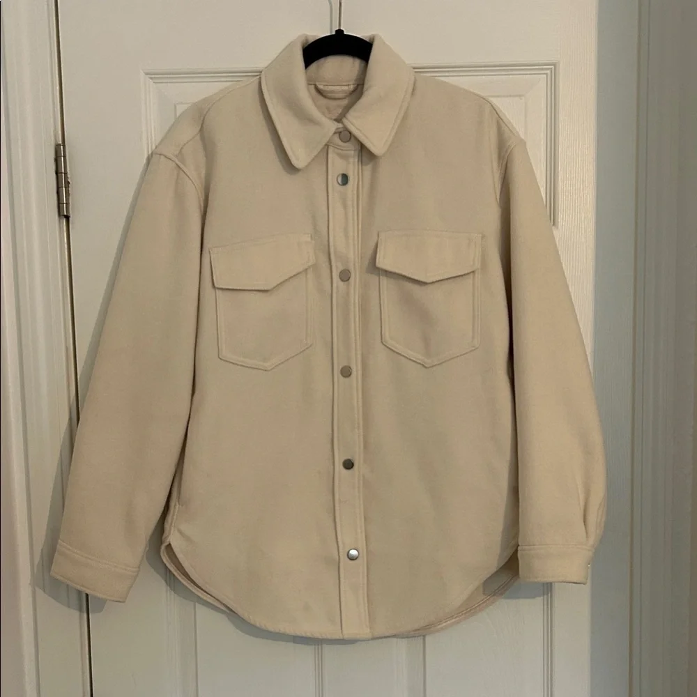 Cream Button-Up Jacket - Picture 1 of 5